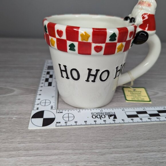 NWT CBK Ceramic Santa Ho Ho Ho Christmas Mug with Tags - Picture 8 of 9
